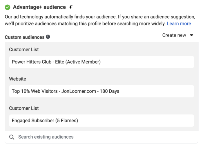 Advantage+ Audience Suggestion